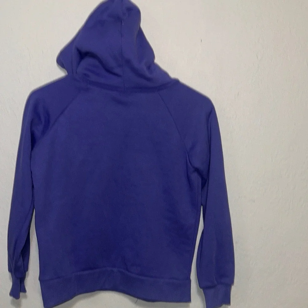Bobbie Brooks Girls Purple Unicorn Hoodie Pink Sherpa Lined Hood Size L 10/12